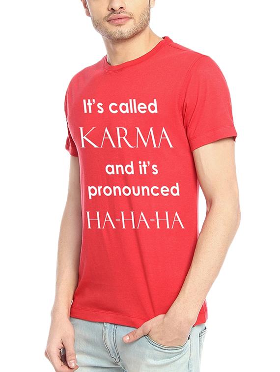 red typographic tshirt - 15990059 - Standard Image - 1