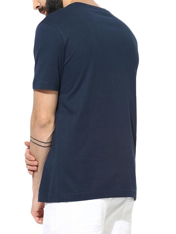 navy blue typographic t-shirt - 15990066 - Standard Image - 1