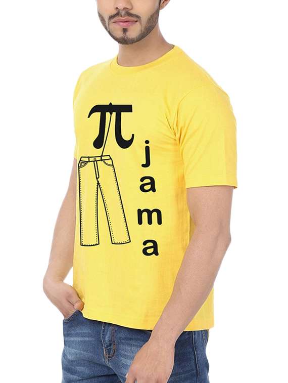yellow typographic tshirt - 15990071 - Standard Image - 1