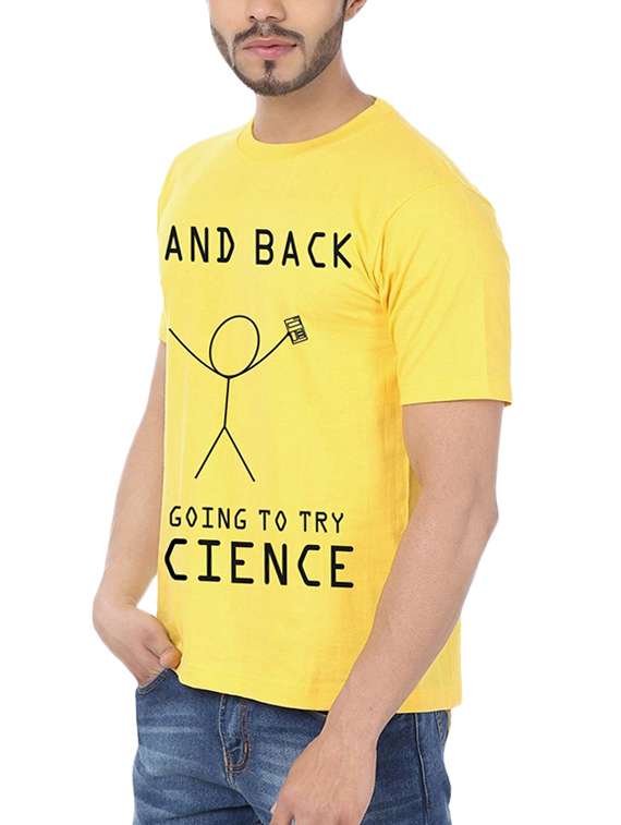 yellow typographic t-shirt - 15990078 -  Standard Image - 1
