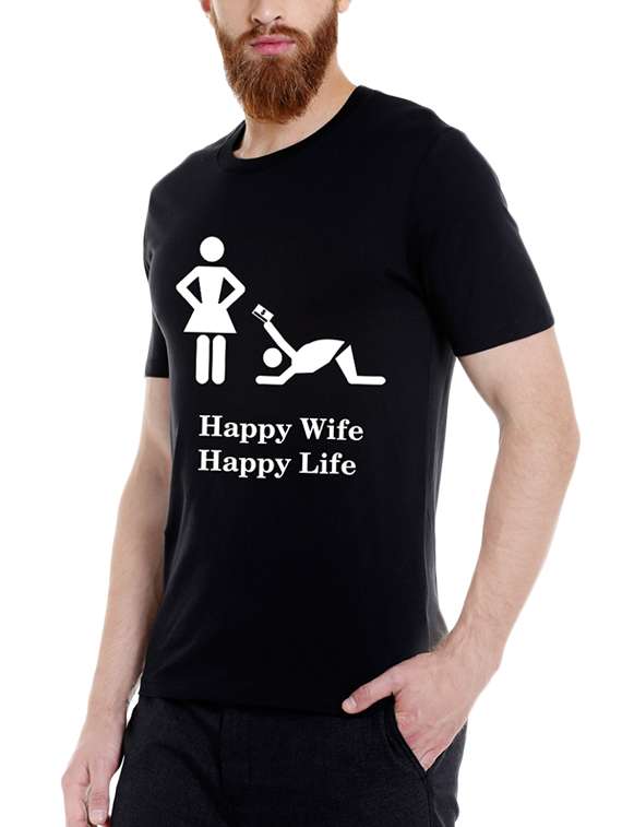 black printed tshirt - 15990079 -  Standard Image - 1