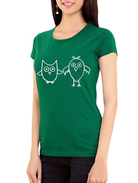 round neck graphic print tee - 15990122 - Standard Image - 1