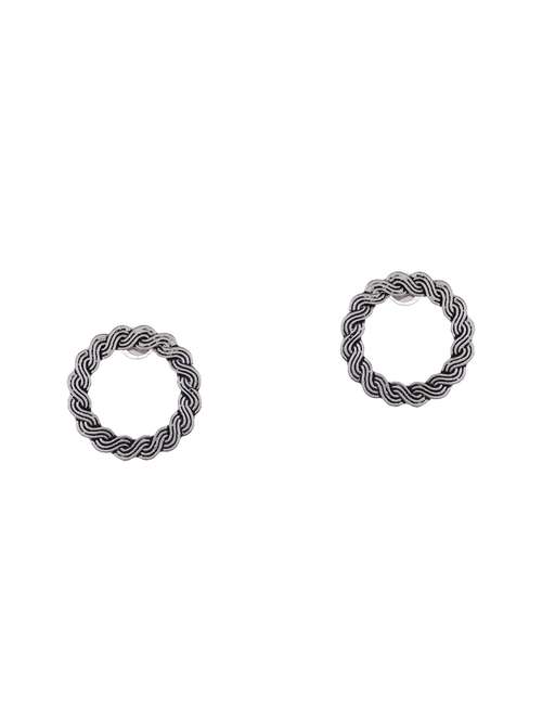 silver metal jhumka earring - 15996879 -  Standard Image - 0