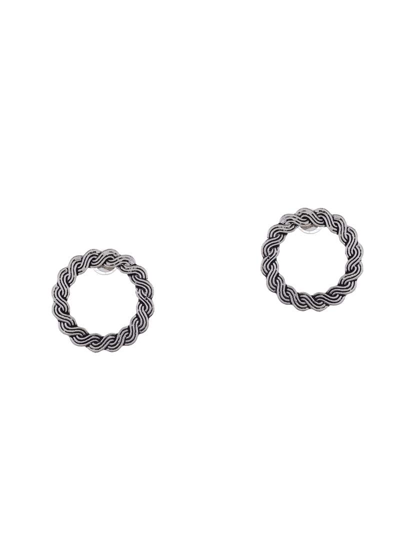 silver metal jhumka earring