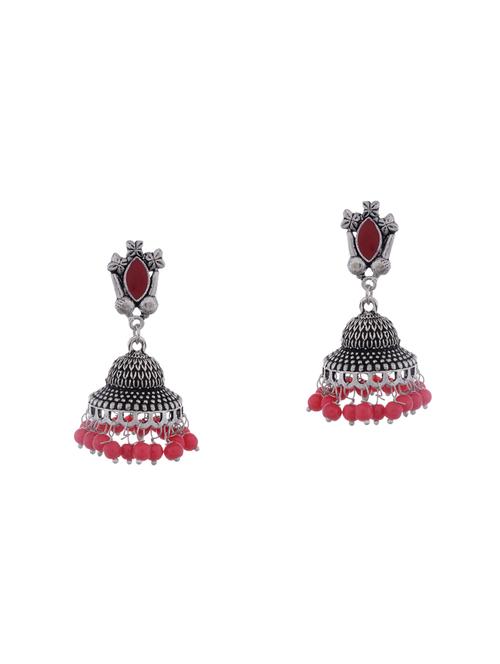 silver metal jhumka earring - 15996881 -  Standard Image - 0