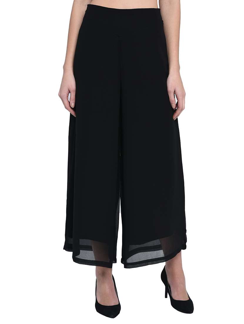 high rise flared palazzo