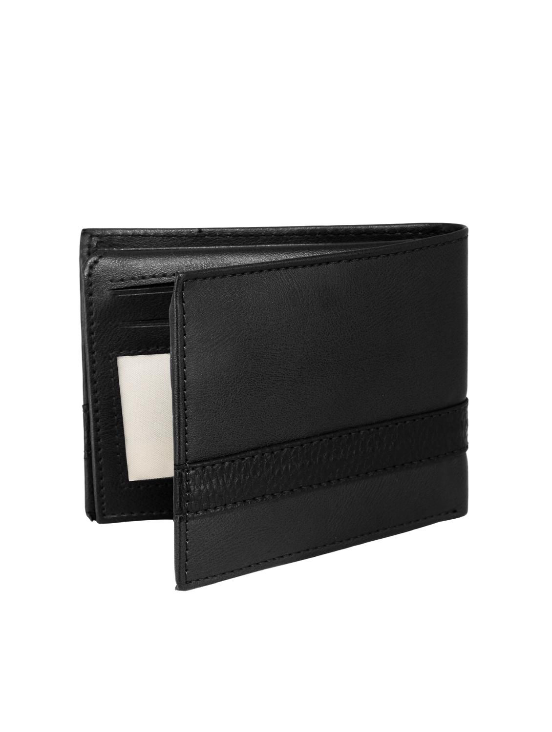 black leatherette wallet - 15999397 - Standard Image - 1