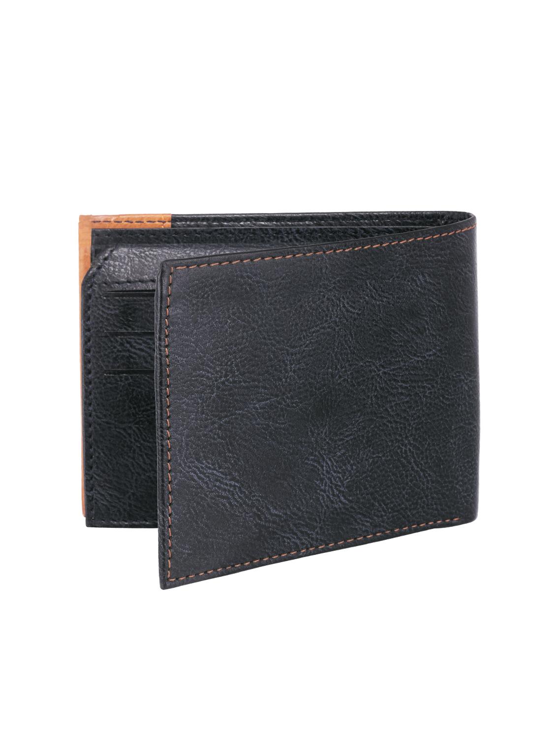 black leatherette wallet - 15999405 - Standard Image - 1