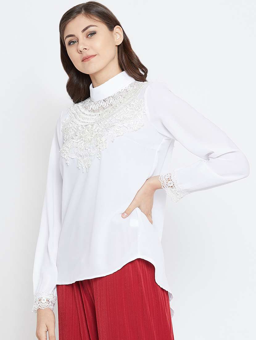 women's straight mock neck top - 16001327 - Standard Image - 1