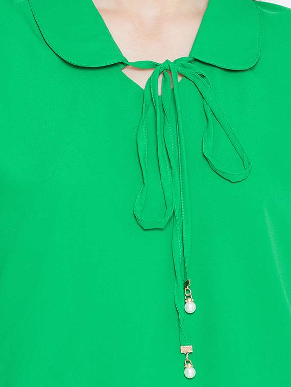 women's layered tie-up neck top - 16001330 -  Standard Image - 4