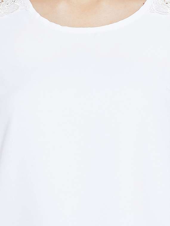 women's layered round neck top - 16001332 - Standard Image - 4