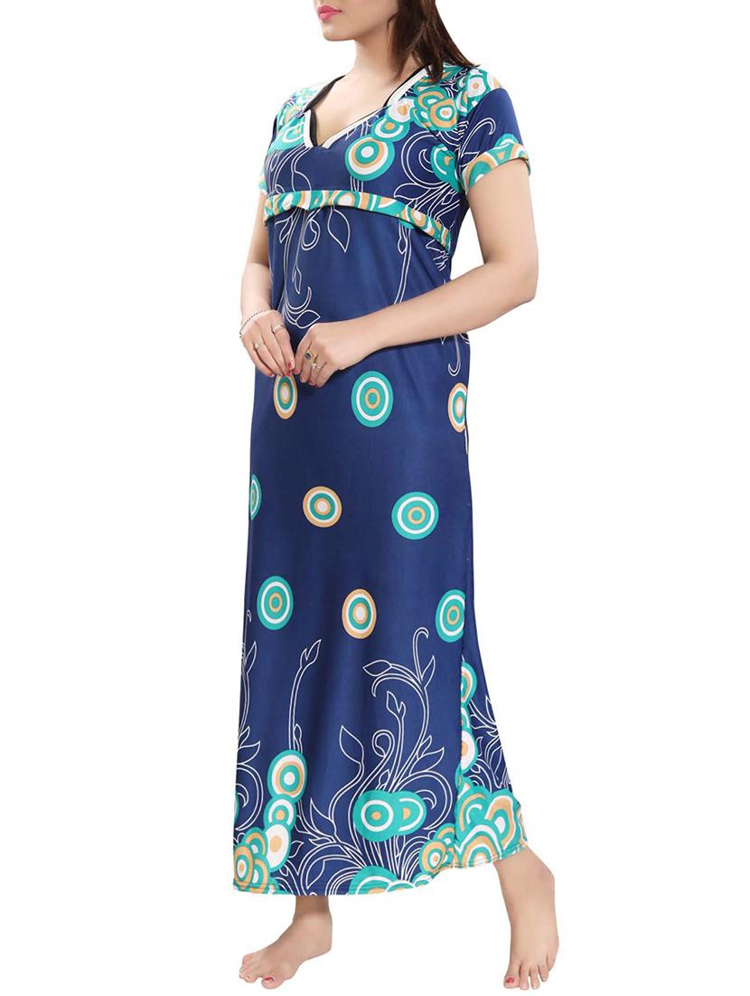 piping detail maternity wear night gown - 16003953 -  Standard Image - 1
