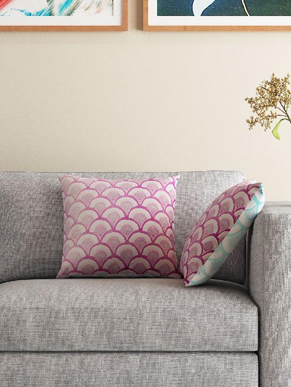set of 2 16" x 16" square cushion covers - 16007219 -  Zoom Image - 0