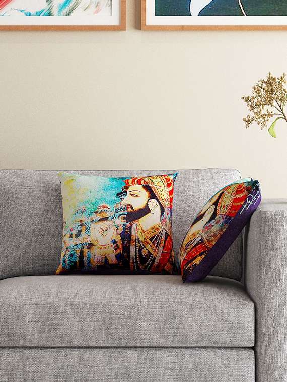 set of 2 16" x 16" square cushion covers