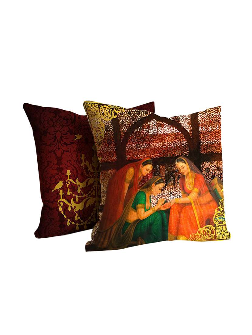 set of 2 16" x 16" square cushion covers
