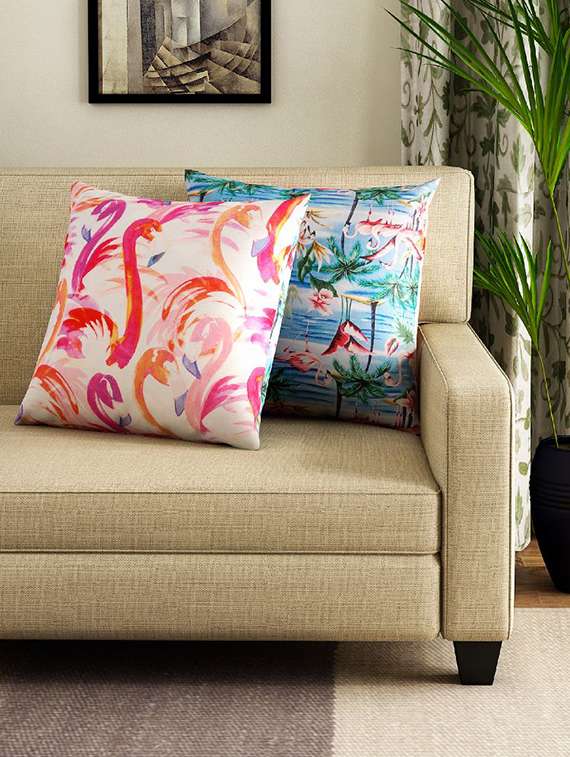 set of 2 16" x 16" square cushion covers