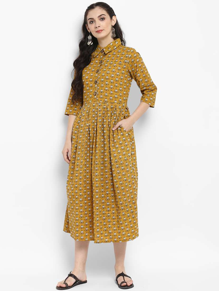 anarkali printed dress