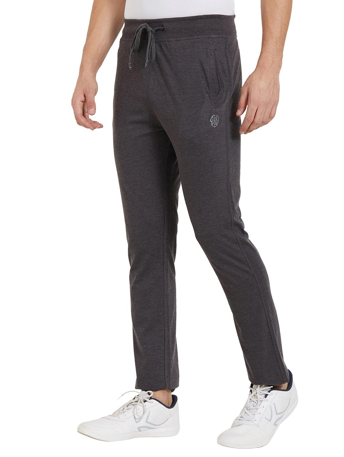 grey cotton full length track pant - 16008010 - Standard Image - 1