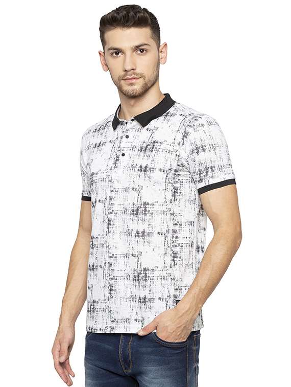 white all over print t-shirt - 16008063 -  Standard Image - 1