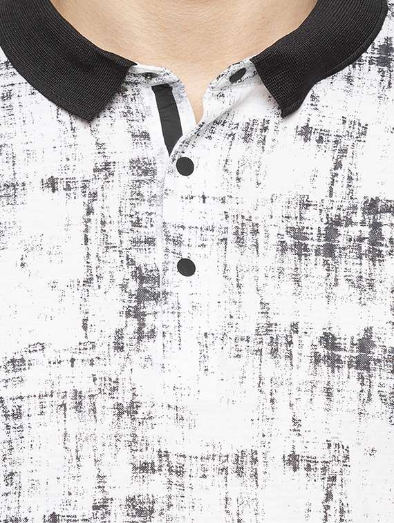 white all over print t-shirt - 16008063 -  Standard Image - 4