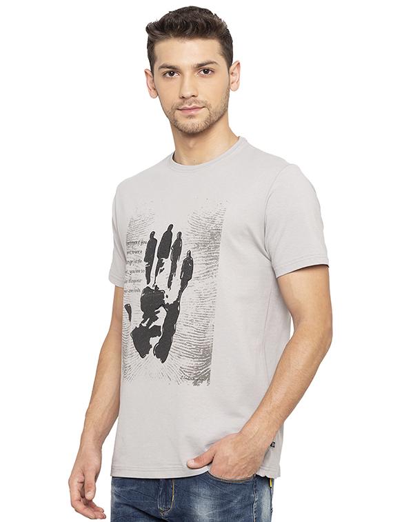 grey printed t-shirt - 16008074 - Standard Image - 1