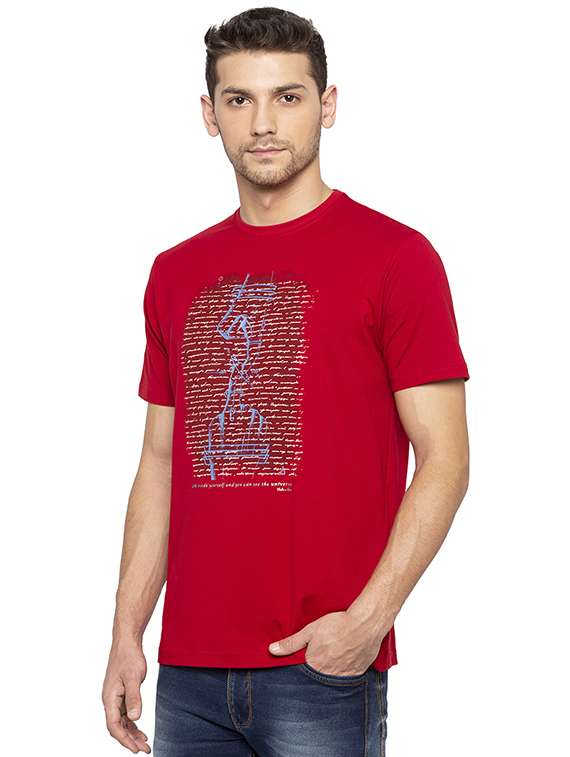 red printed tshirt - 16008093 -  Standard Image - 1