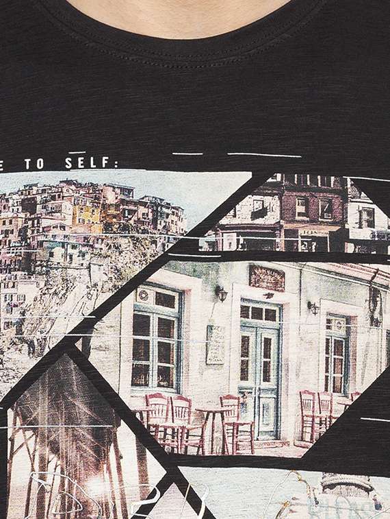 black printed t-shirt - 16008108 -  Standard Image - 4