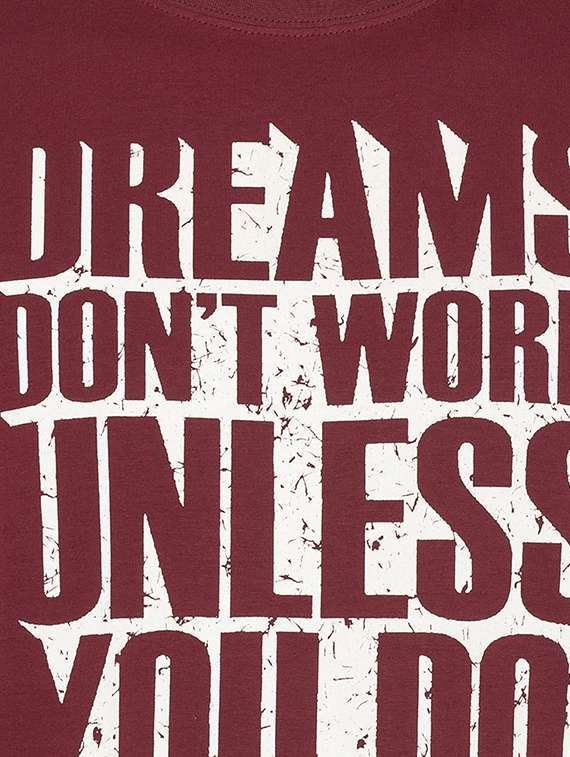 maroon typographic tshirt - 16008118 -  Standard Image - 4
