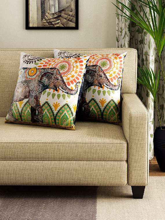 set of 2 16" x 16" square cushion covers