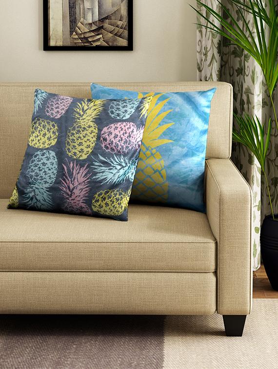 set of 2 16" x 16" square cushion covers - 16010616 -  Zoom Image - 0
