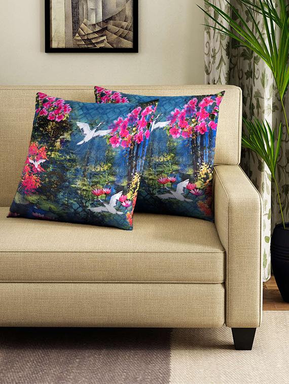 set of 2 16" x 16" square cushion covers