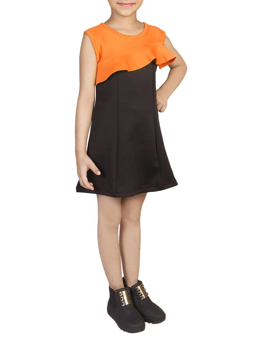 black cotton frock - 16010785 - Standard Image - 1