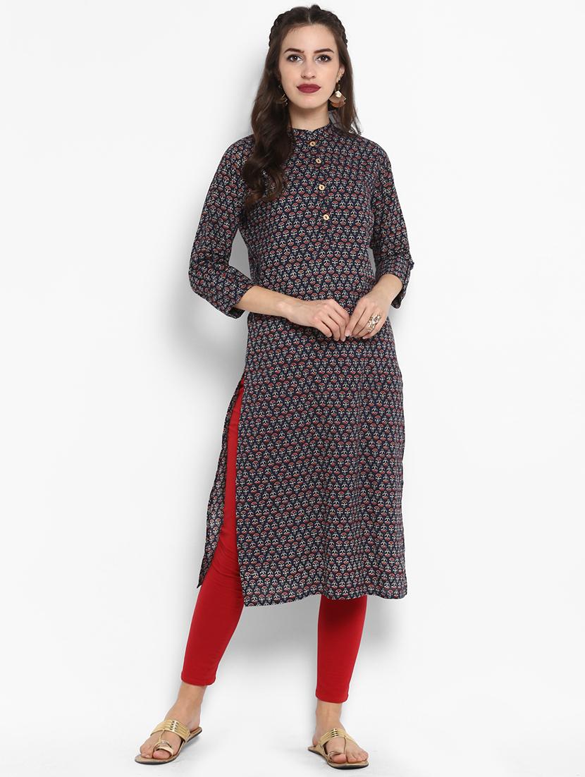 straight printed kurta - 16011666 - Zoom Image - 0