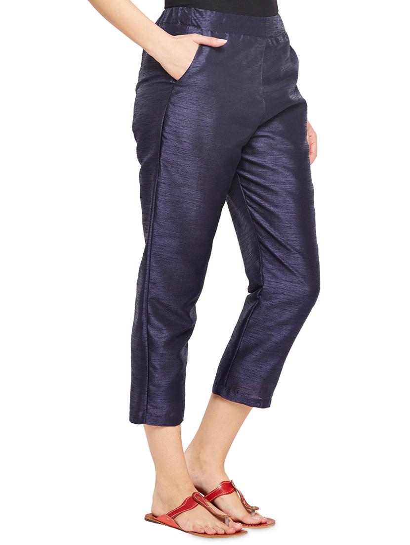 elasticated waist cropped pant - 16013821 -  Standard Image - 1
