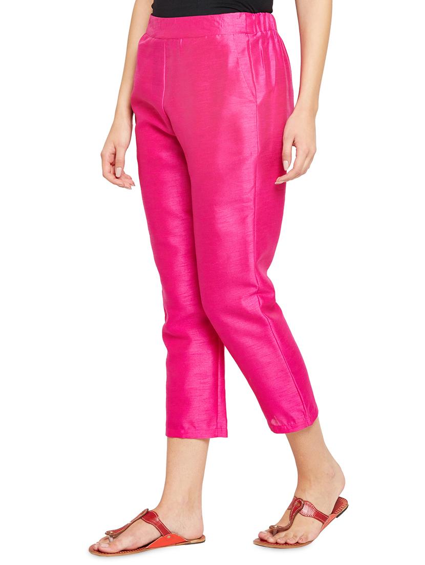 elasticated waist cropped pant - 16013822 -  Standard Image - 1