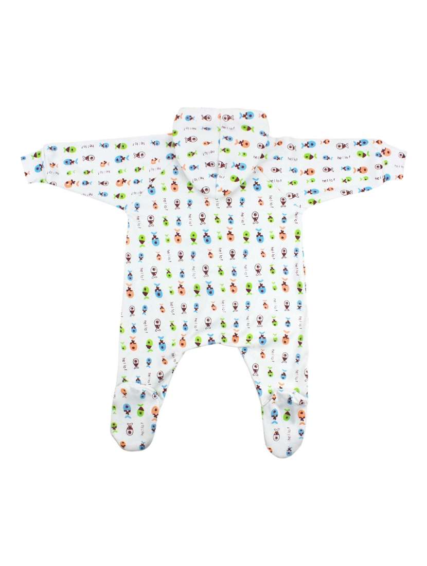 white cotton romper - 16013971 - Standard Image - 1