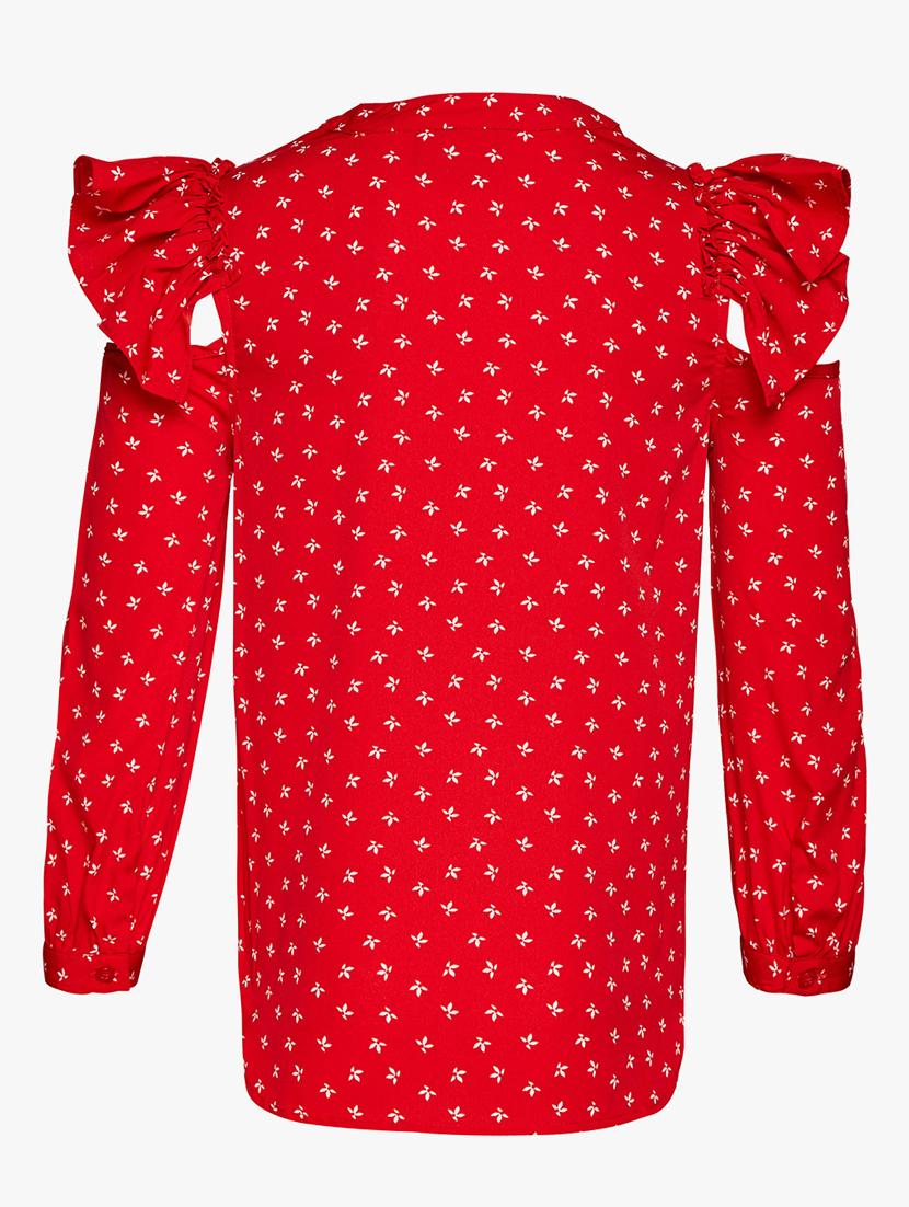 red polyester top - 16016040 - Standard Image - 1
