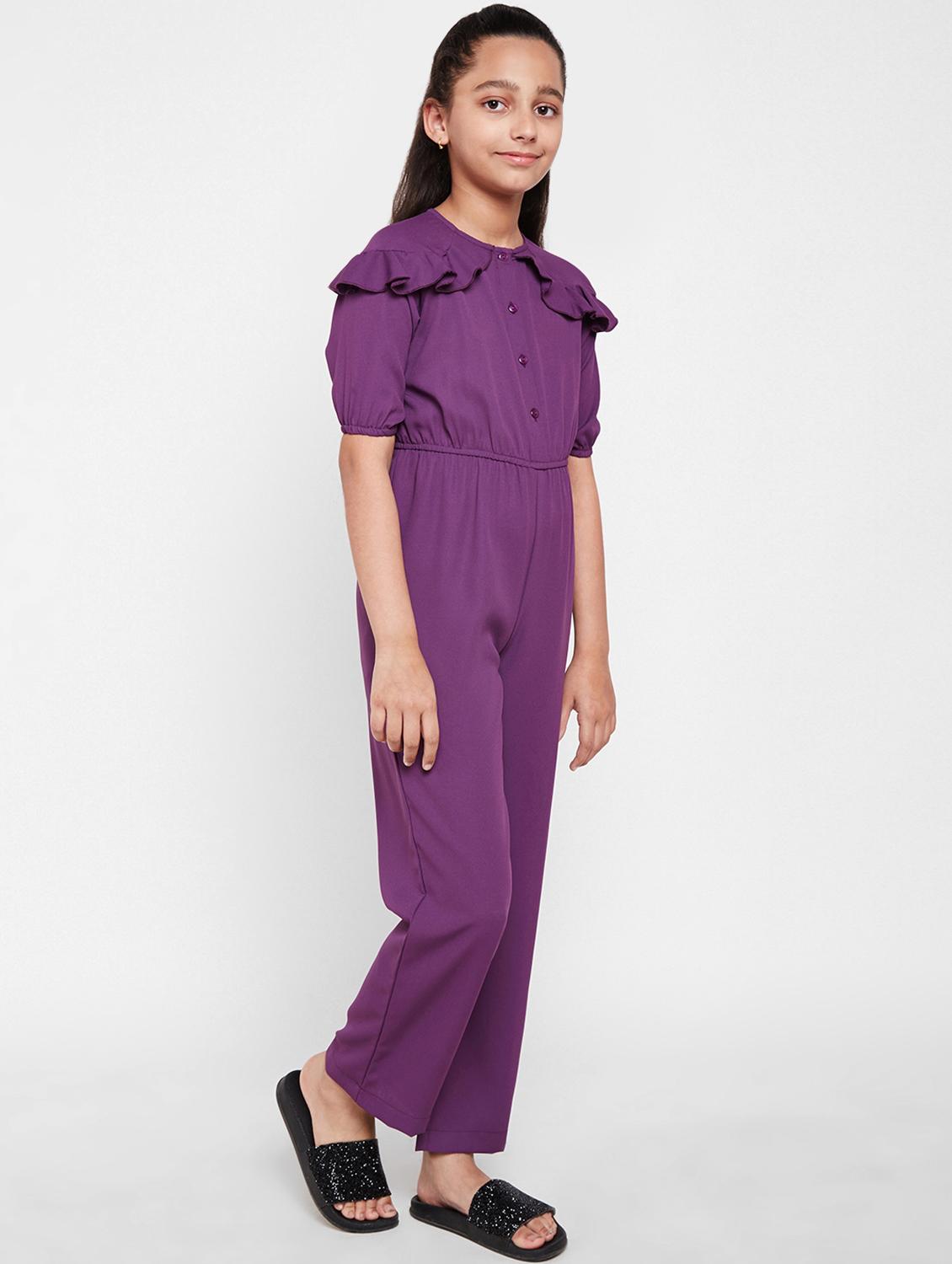 purple polyester  jump suit - 16016301 -  Standard Image - 1