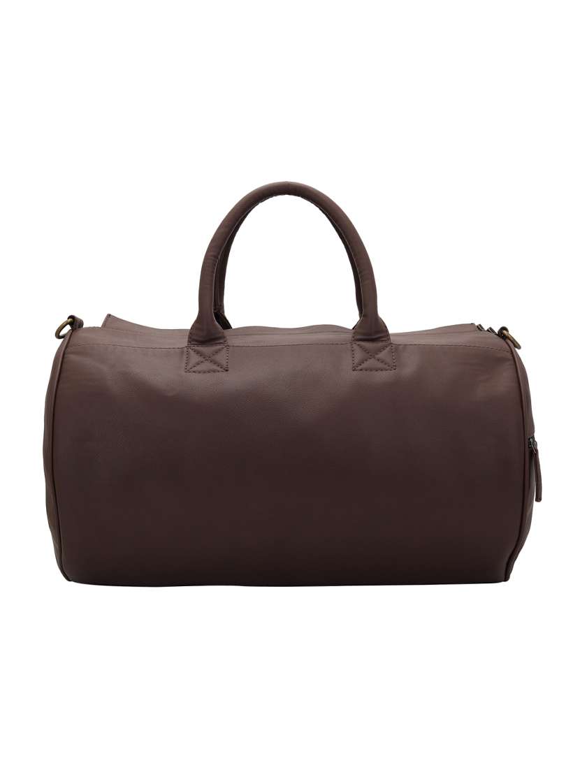 brown leatherette (pu) dufflebag - 16017933 -  Standard Image - 1