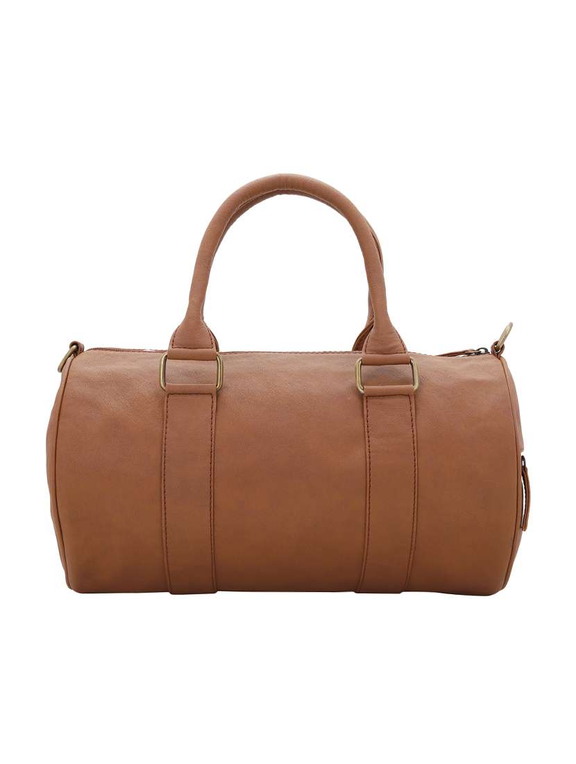 brown leatherette (pu) dufflebag - 16017939 -  Standard Image - 1