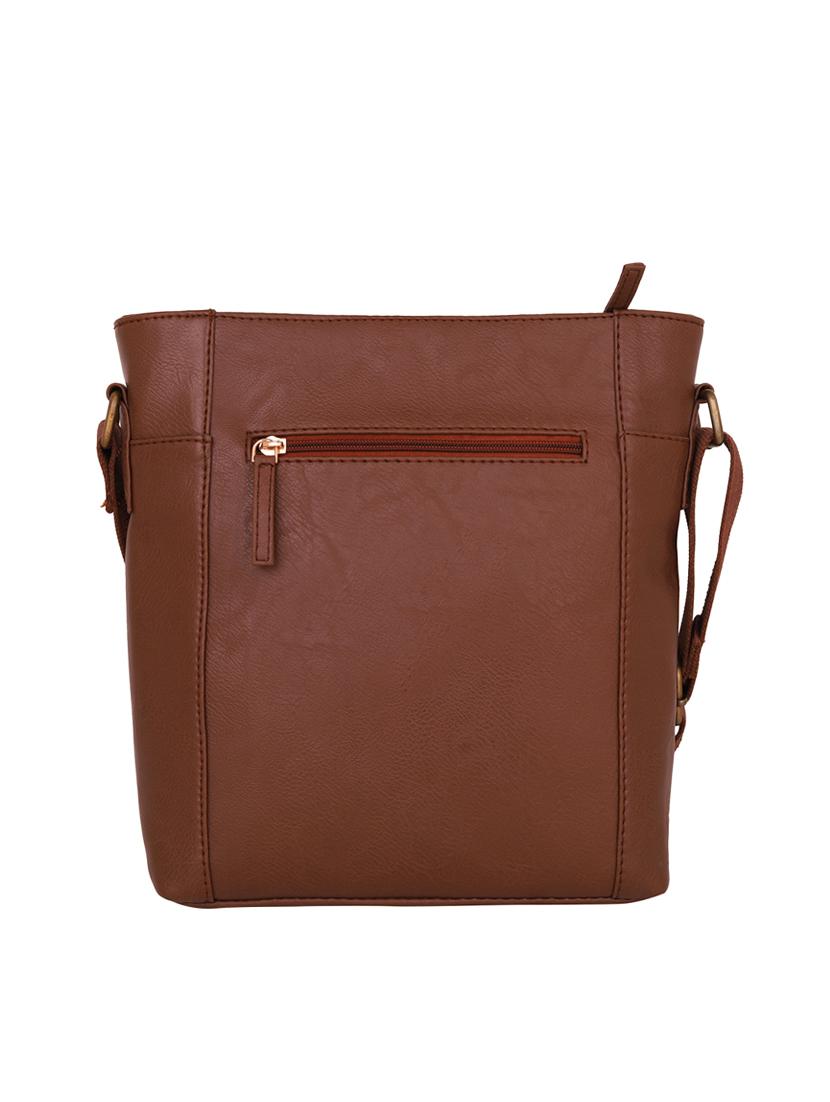 tan leatherette (pu) messenger bag - 16017972 - Standard Image - 1