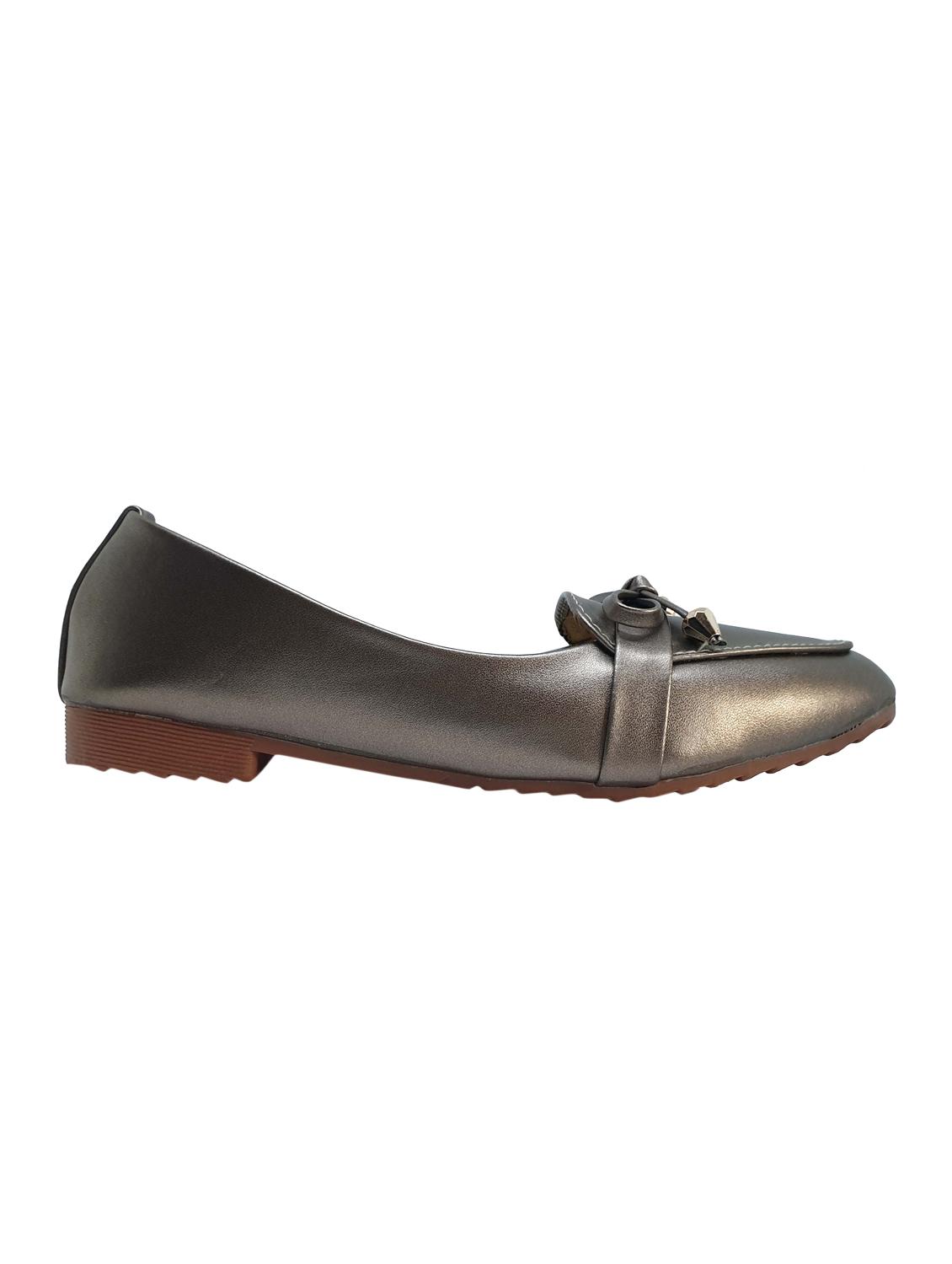 grey slip on ballerinas - 16022873 -  Standard Image - 1