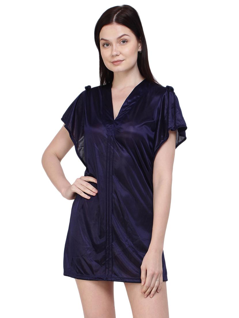 navy blue sleepwear robe and bikini set - 16027105 -  Standard Image - 1