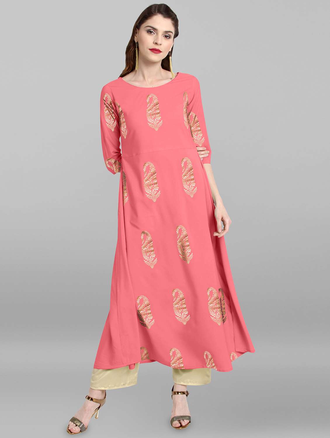 paisley pastel a-line kurta