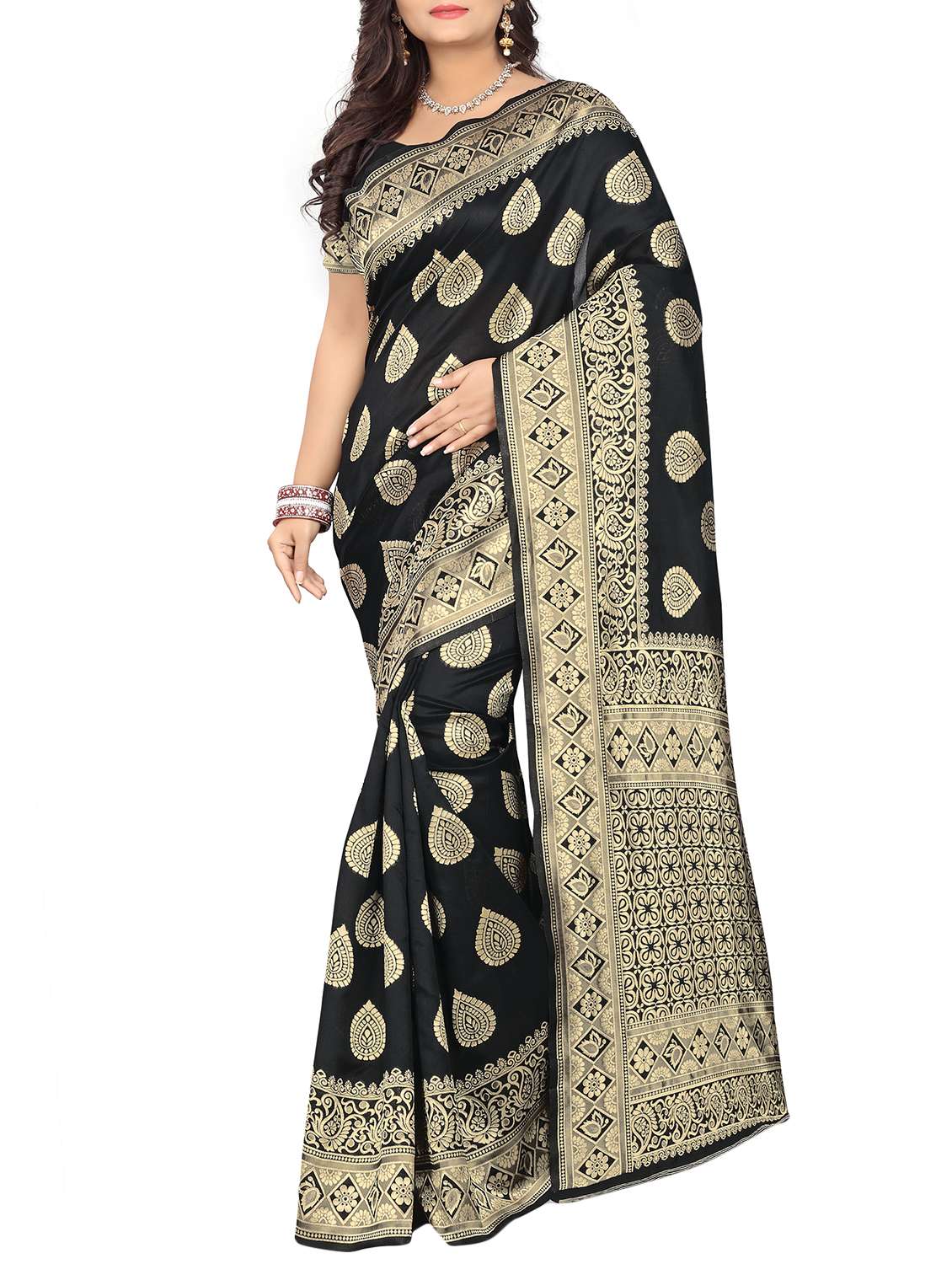 women's banarasi saree with blouse