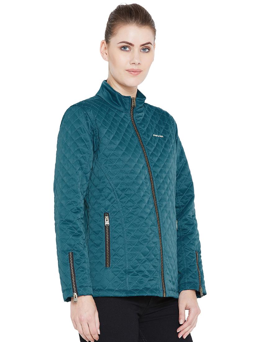 zip up quilted jacket - 16040189 - Standard Image - 1
