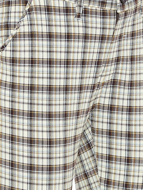 checkered flat front trouser - 16040279 - Standard Image - 4