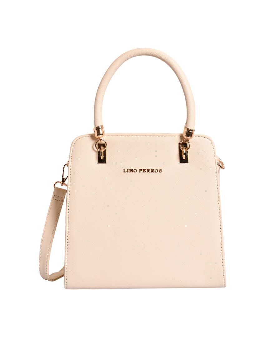 pink leatherette (pu)  satchel