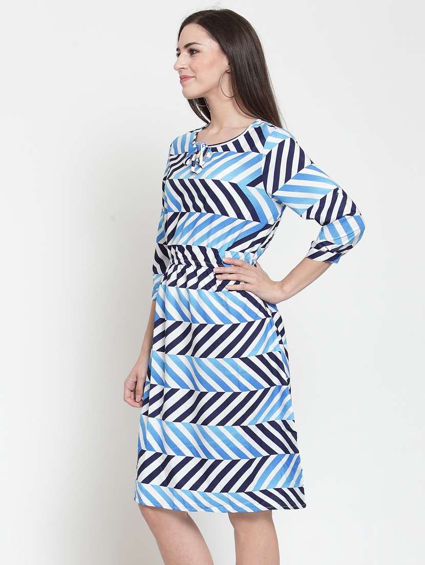 women's geometric dress - 16045598 - Standard Image - 1