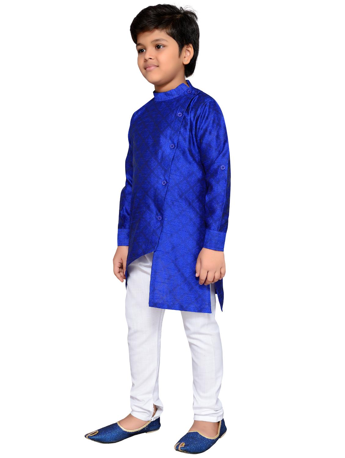 blue cotton kurta sets kurtas & set - 16045826 - Standard Image - 1